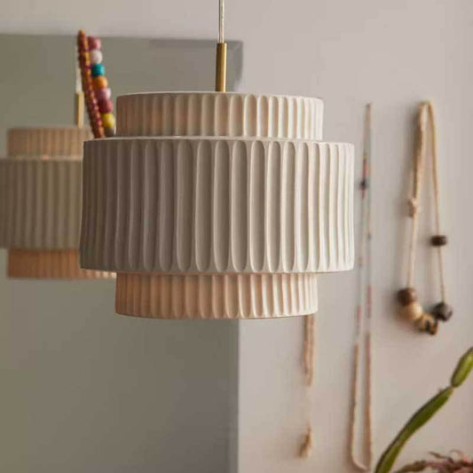 Genji Cream Cake | Wabi-Sabi Style Rein Pendelleuchte