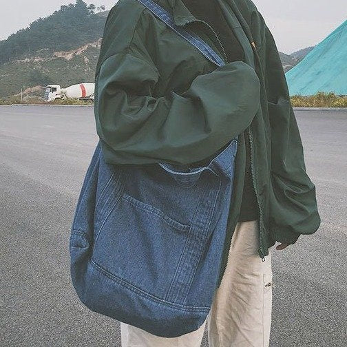 KIER Denim Hobo Bag | Schultertasche | Tragetasche