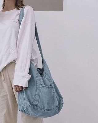 KIER Denim Hobo Bag | Schultertasche | Tragetasche