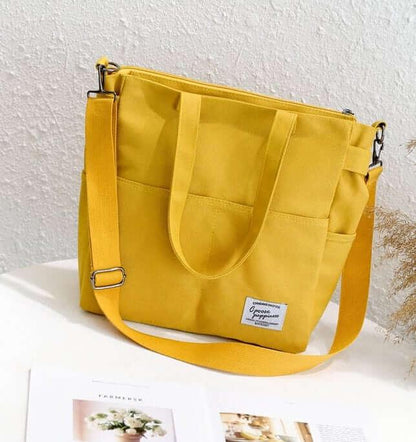 Funktionale Canvas Tragetasche | Handtasche | Crossbody Bag | Schultertasche