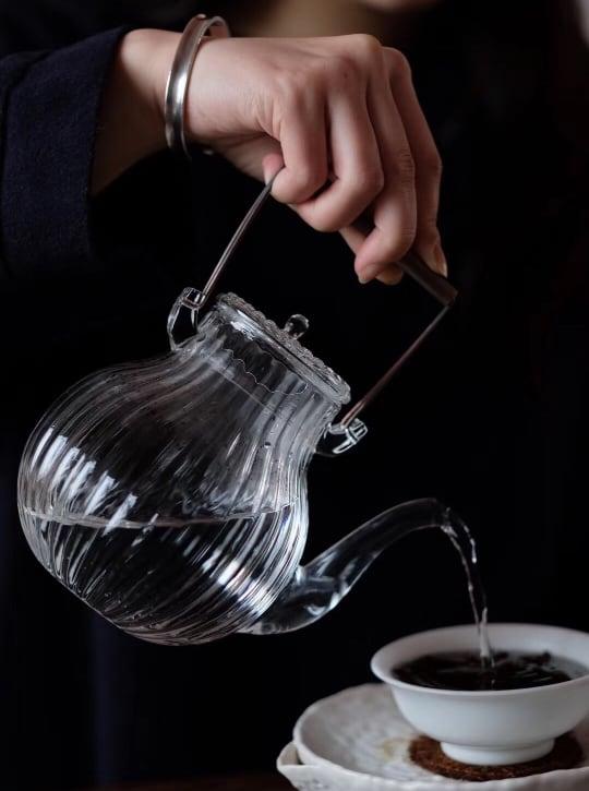 Japanisches Hammermuster Petal Teapot