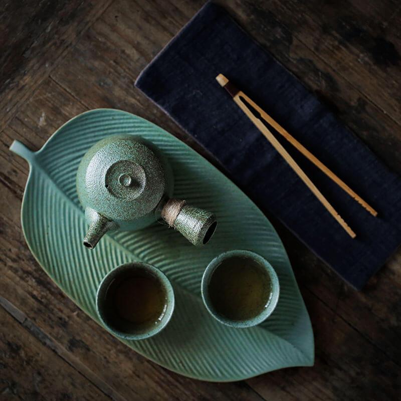 Japanisches Keramik-Tee-Treibwerk | Dessertplatte