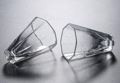 Japanisches Hammermuster Hochtemperaturresistentes Glas - 6 Stück