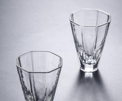 Japanisches Hammermuster Hochtemperaturresistentes Glas - 6 Stück
