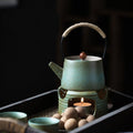Japanisches Keramik-Teekannen-Tee-Wärmer-Set