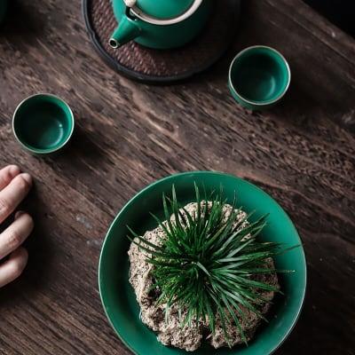 Japanische 180mm Tea Art Dessertplatte | Topfdekorative Tray