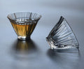 IKUE - Japanische Hochtemperatur-resistente Blumenförmige kleine Glas-Tee-Tasse - 6 Stück