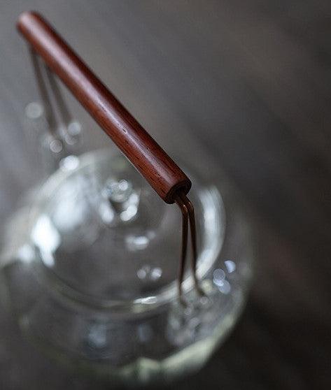 Japanisches Glas: Hitzebeständiges handgefertigtes Hammermuster für kleine Teekanne