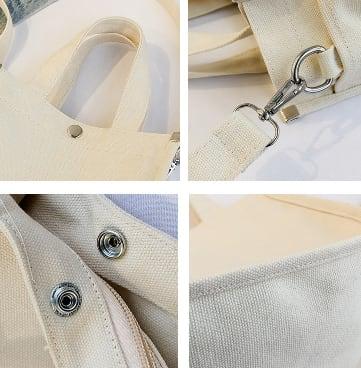 Canvas Square Tragetasche | Handtasche | Crossbody Bag | Lunch Boxes Bag