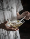 Japanisches Hochtemperatur-resistentes einfaches Glas Teeschale & Löffel-Set | Chawan Set