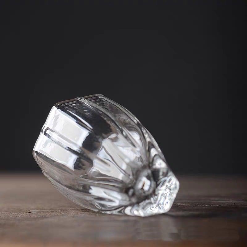 Japanische hochtemperaturbeständige diamantförmige kleine Glas-Tee-Cup - 6 Stück