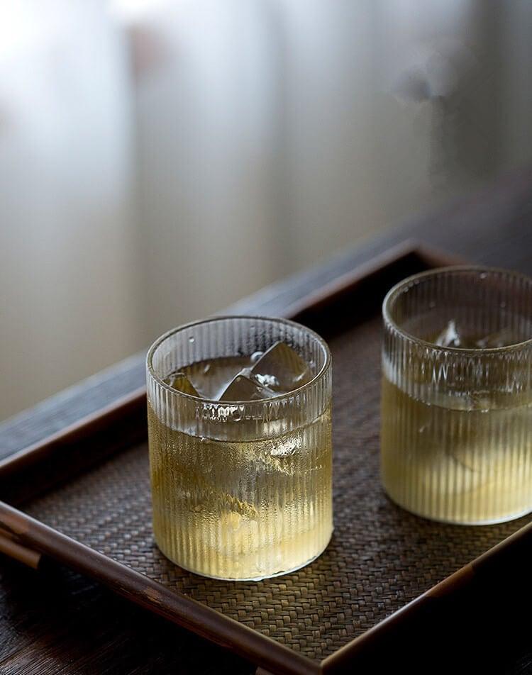 AKI Japanisch Handgemachte Vertikale Streifen Hochtemperaturresistentes Glas - 6 Stück