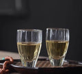 Japanische hochtemperaturbeständige diamantförmige kleine Glas-Tee-Cup - 6 Stück