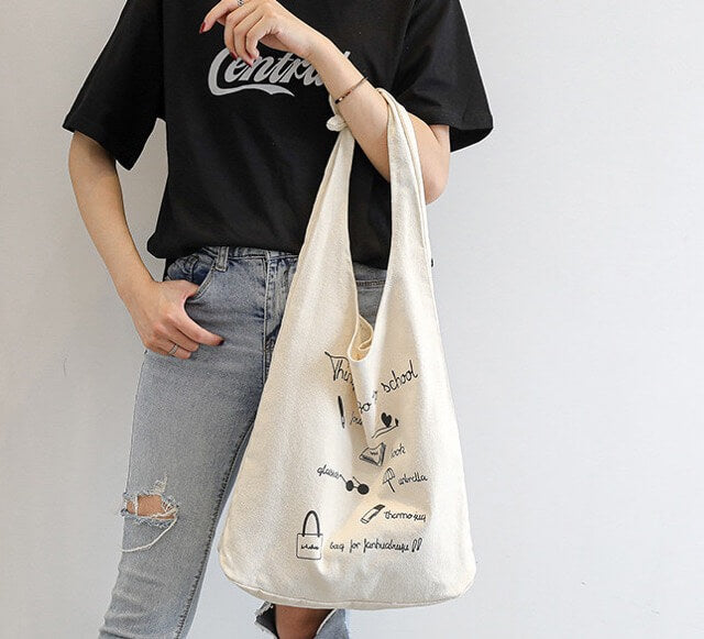 Canvas Hobo Bag | Schultertasche | Tragetasche