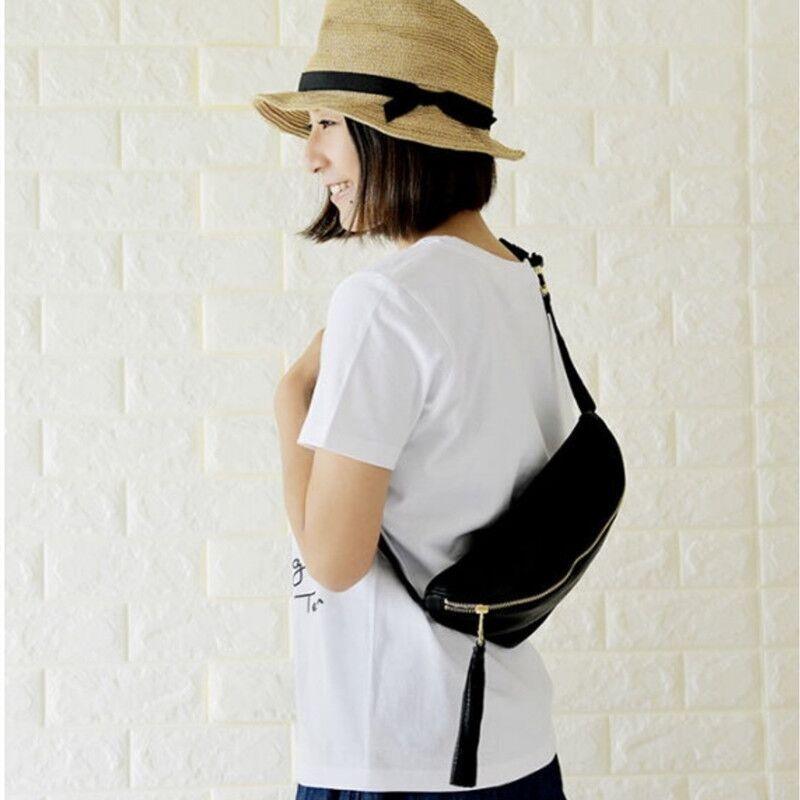 Schwarz Top Grain Cow Leather Fanny Packung | Anti-Diebstahl-Körpertasche