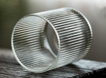 AKI Japanisch Handgemachte Vertikale Streifen Hochtemperaturresistentes Glas - 6 Stück