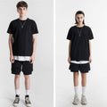 200g Baumwolle Unisex T-Shirt-Schwarz