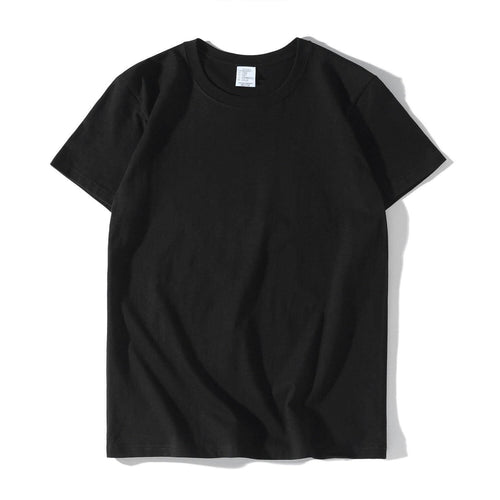 200g Baumwolle Unisex T-Shirt-Schwarz