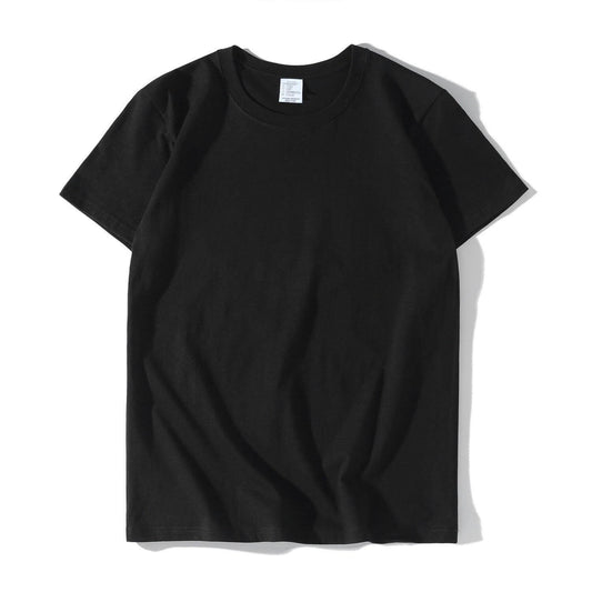 200g Baumwolle Unisex T-Shirt-Schwarz