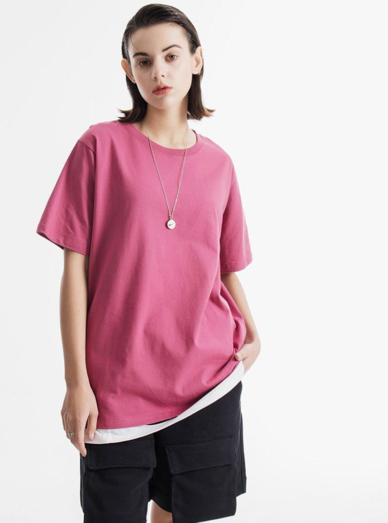 200g Baumwolle Unisex T-Shirt-Brick Rot