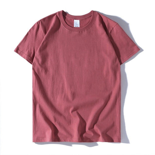 200g Baumwolle Unisex T-Shirt-Brick Rot