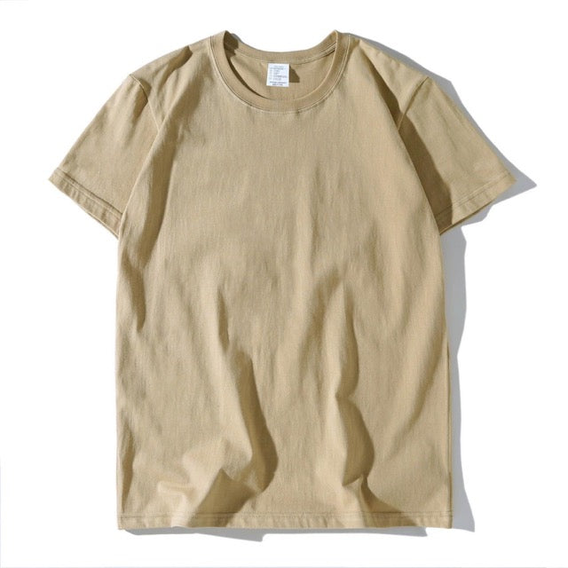200g Baumwolle Unisex T-Shirt-Hellkhaki