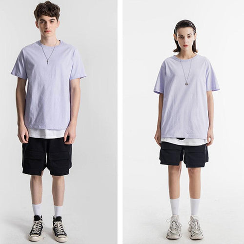 200g Baumwolle Unisex T-Shirt-Shimizu Purple