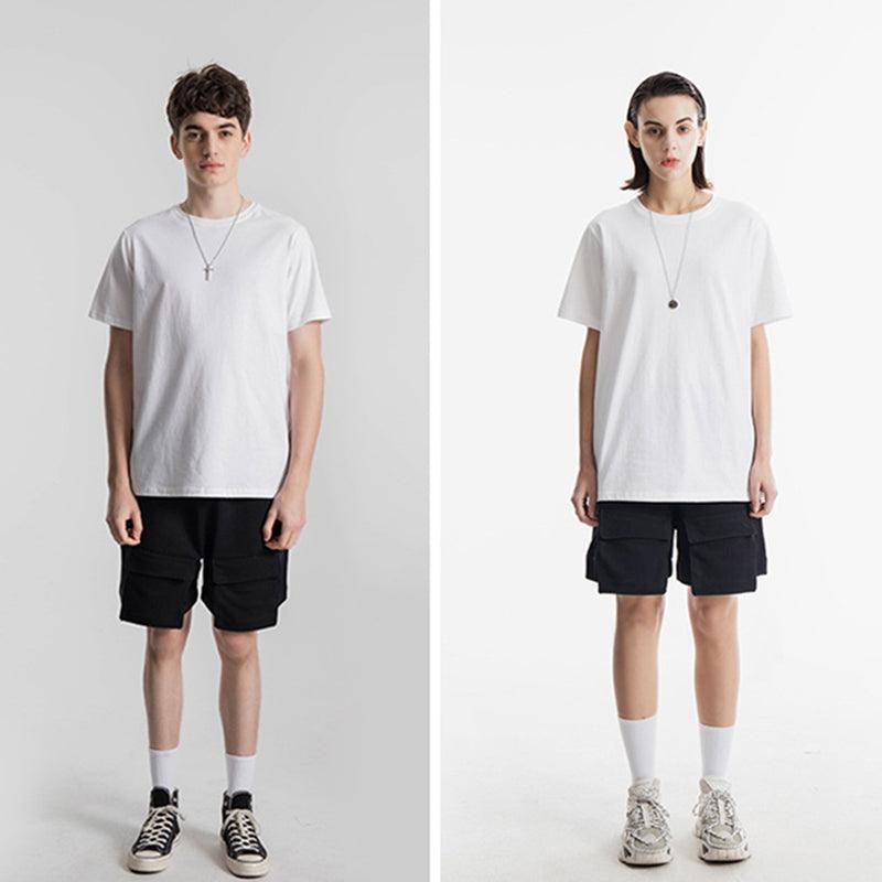 200g Baumwolle Unisex T-Shirt-Weiß