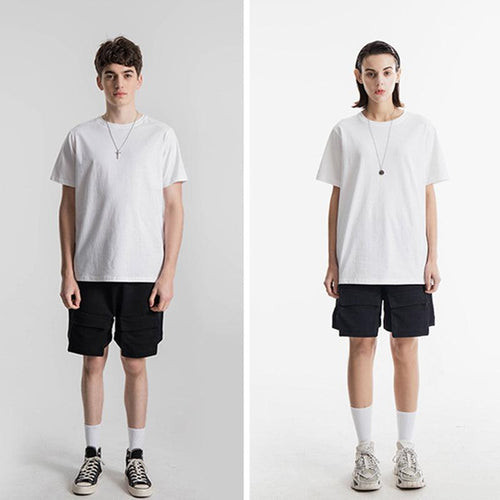 200g Baumwolle Unisex T-Shirt-Weiß