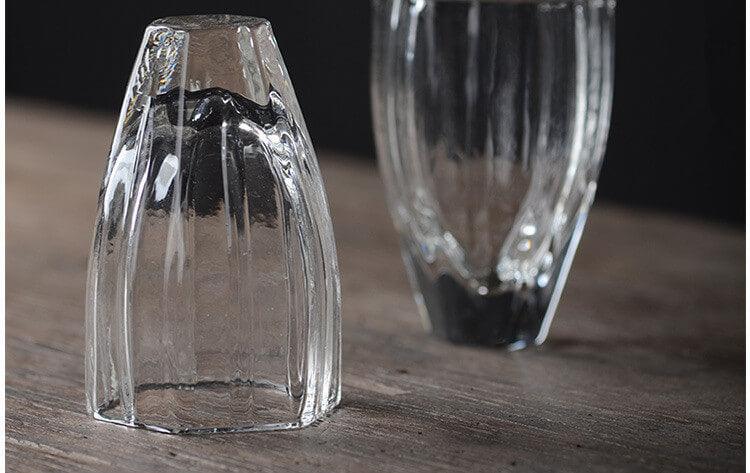 Japanische hochtemperaturbeständige diamantförmige kleine Glas-Tee-Cup - 6 Stück