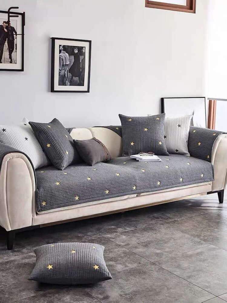 AFRA - Baumwollabdeckungen für Sofa & Kissen | Kostenlose Kombination Sofa & Kissenabdeckungen