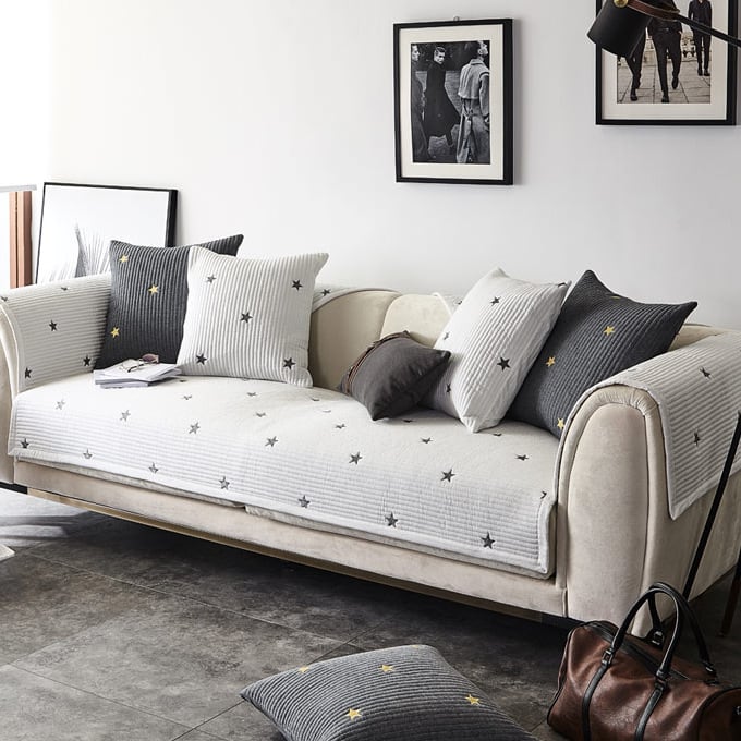 AFRA - Baumwollabdeckungen für Sofa & Kissen | Kostenlose Kombination Sofa & Kissenabdeckungen