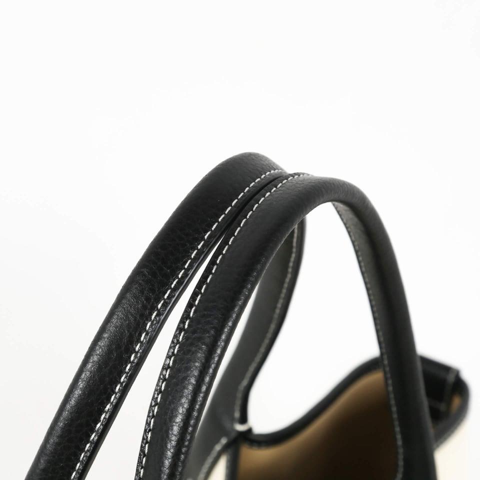 Classic Large Schwarz Zweihand-Canvas Square Swing Bag - Flügeltasche | ShoulderBag | Handtasche