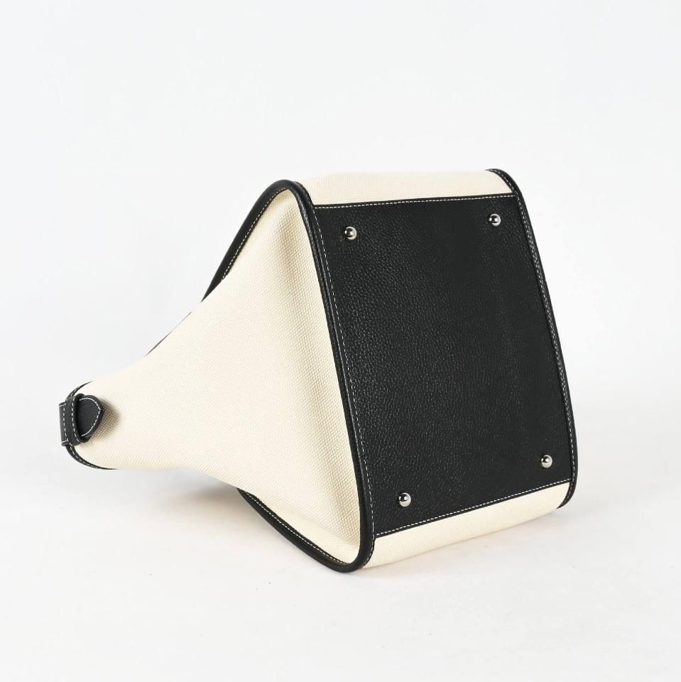 Classic Large Schwarz Zweihand-Canvas Square Swing Bag - Flügeltasche | ShoulderBag | Handtasche