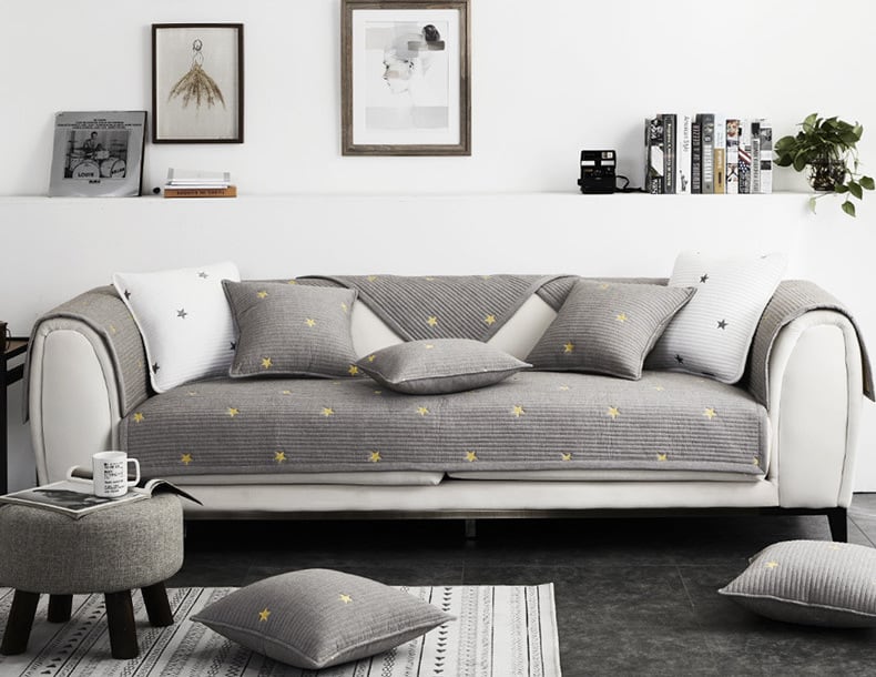 AFRA - Baumwollabdeckungen für Sofa & Kissen | Kostenlose Kombination Sofa & Kissenabdeckungen