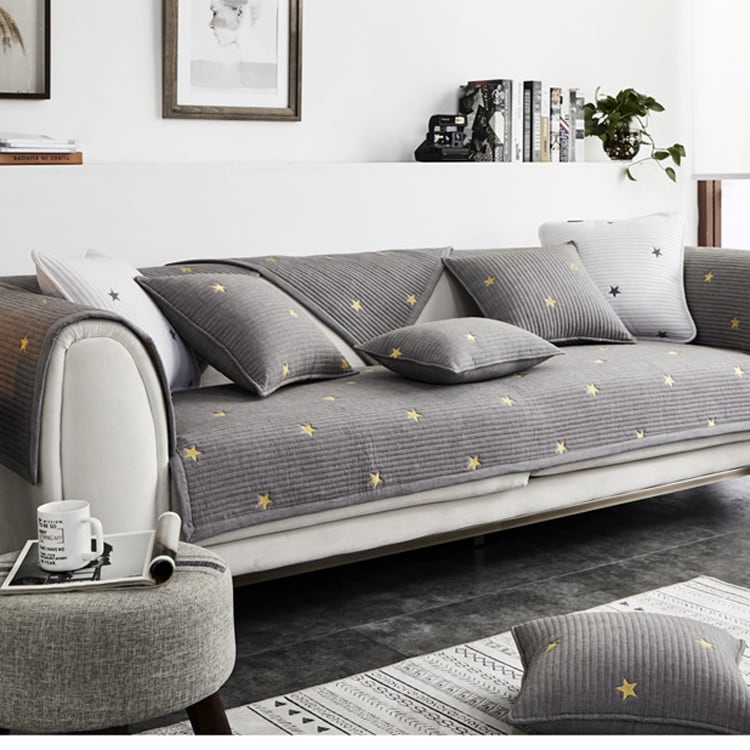 AFRA - Baumwollabdeckungen für Sofa & Kissen | Kostenlose Kombination Sofa & Kissenabdeckungen