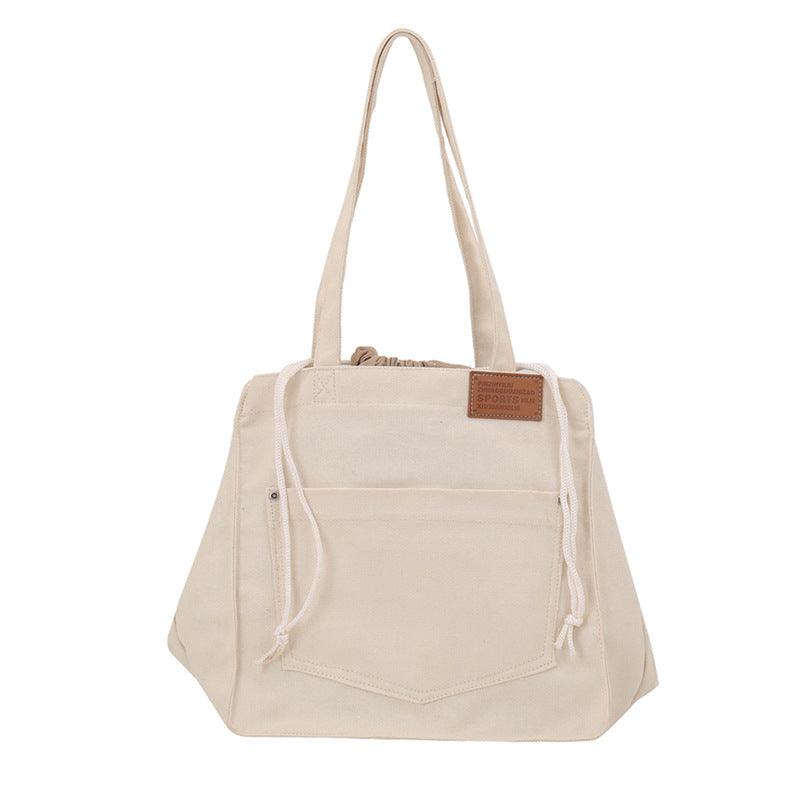 Funktionale Zugseil-Canvas-Tasche | Schultertasche | Hobo Bag