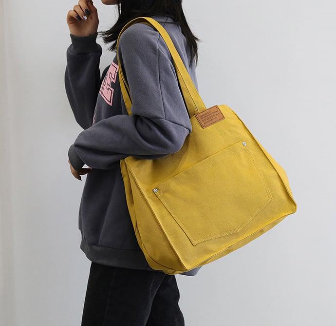 Funktionale Zugseil-Canvas-Tasche | Schultertasche | Hobo Bag