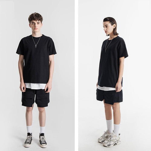 270g Baumwolle Unisex T-Shirt-Schwarz