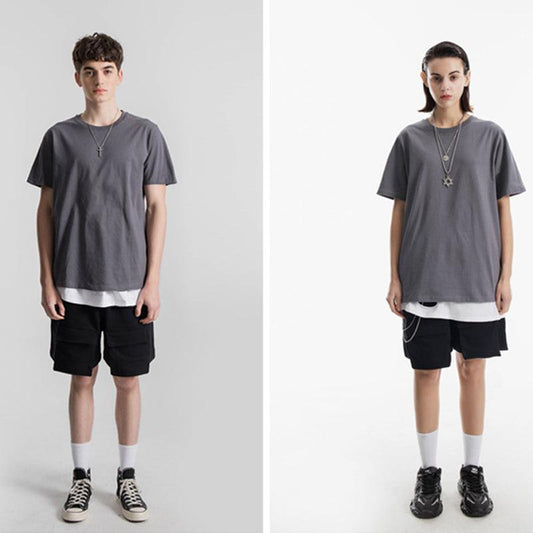 270g Baumwolle Unisex T-Shirt-Grau