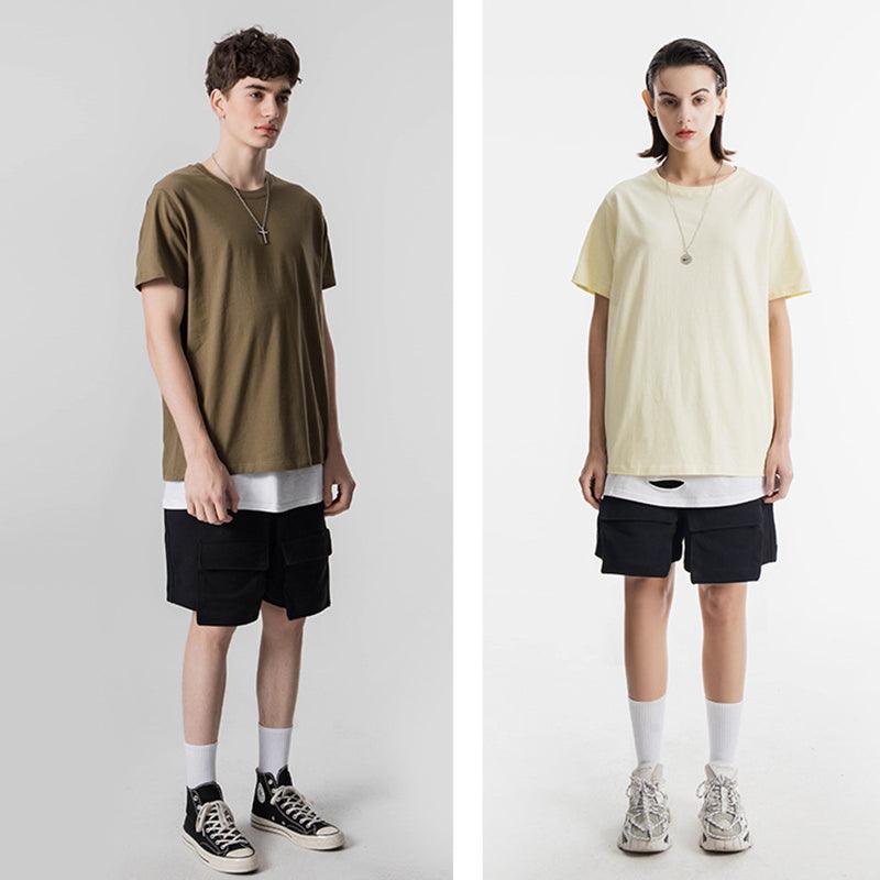 270g Baumwolle Unisex T-Shirt-Khaki
