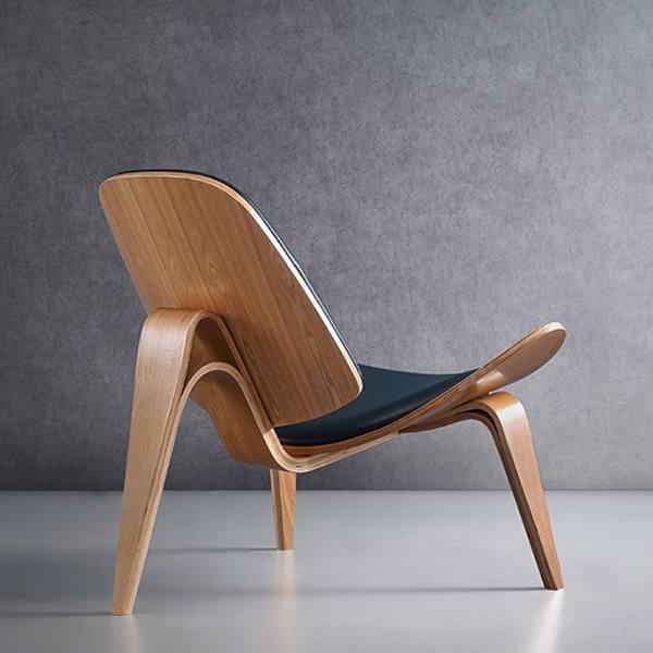 MP Shell Chair - Classic Loungesessel | Lesestuhl in Leder