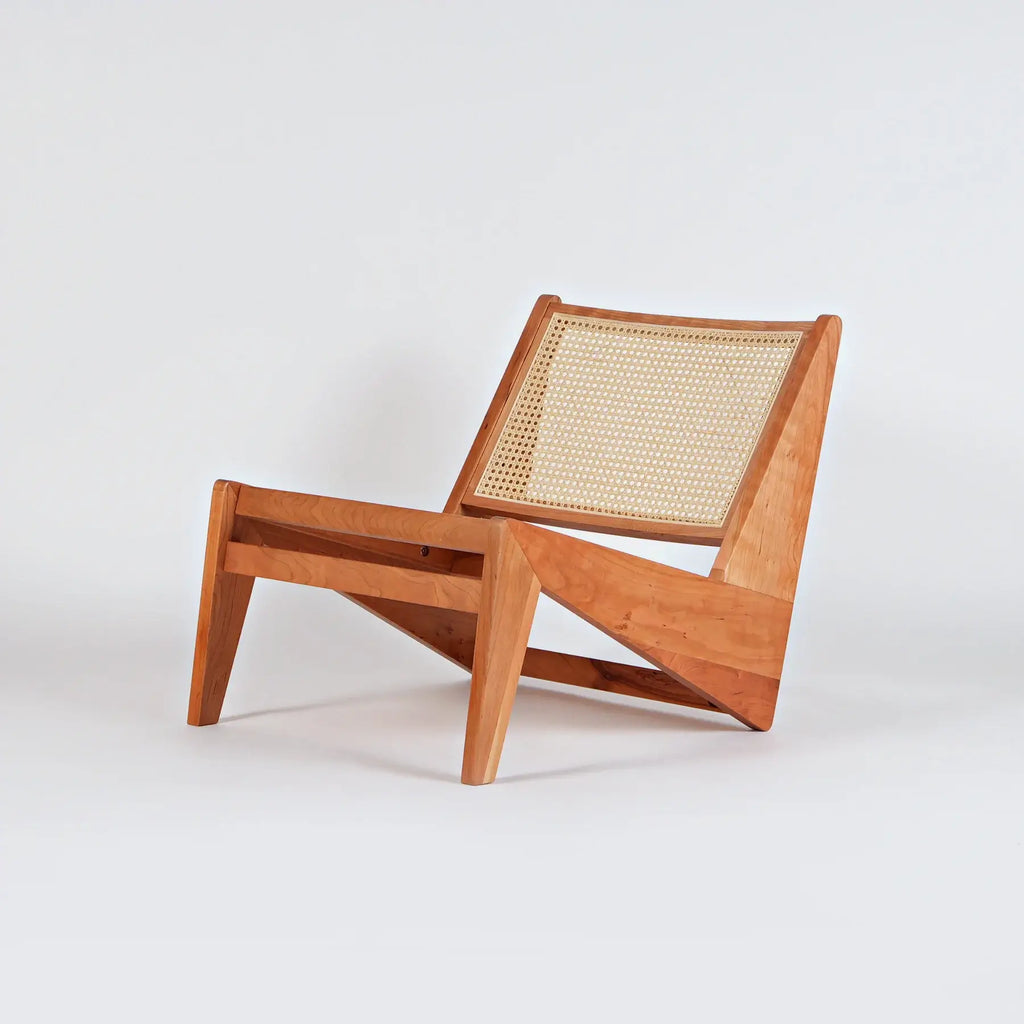 Akai Rika - Cherry Wooden & Rattan Loungesessel
