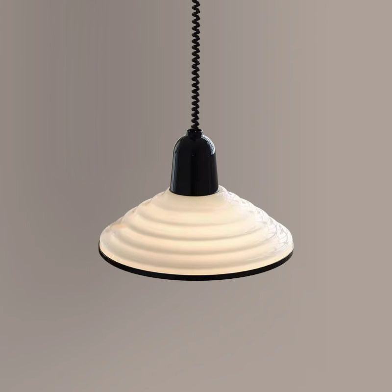350mm Scheibe Glas Retractable Pendant