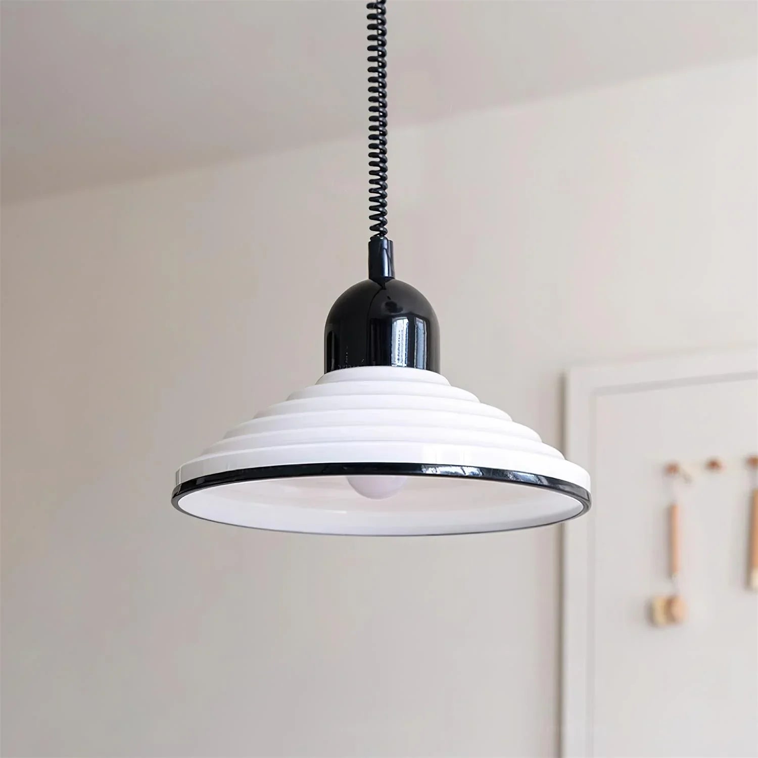 350mm Scheibe Glas Retractable Pendant