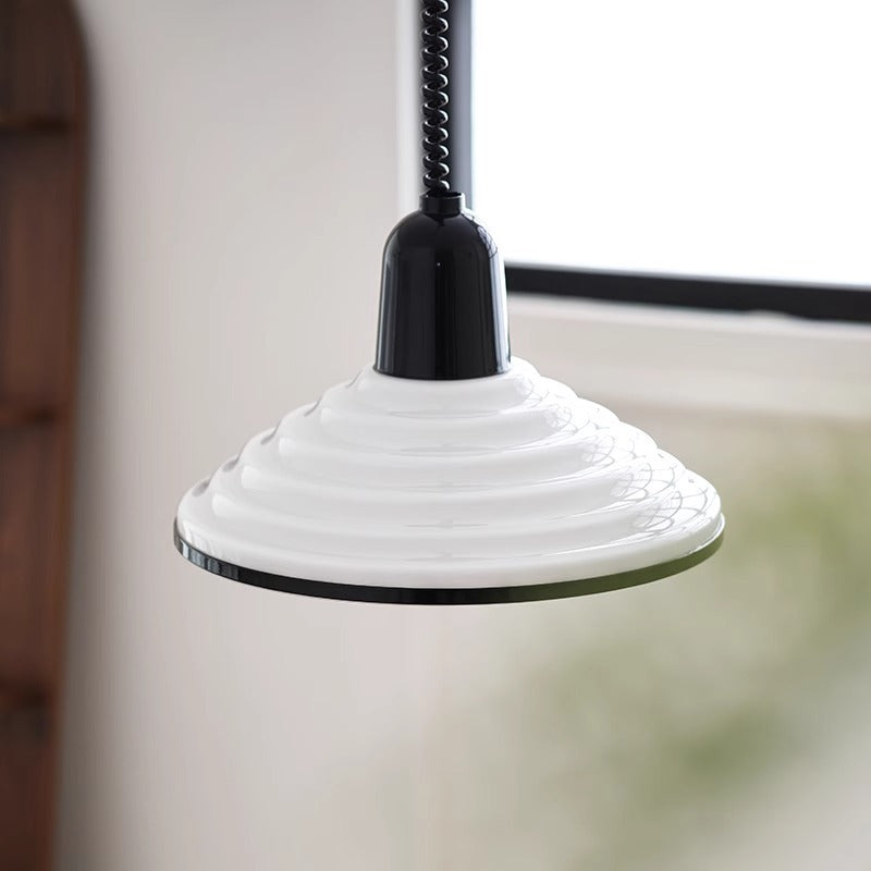 350mm Scheibe Glas Retractable Pendant