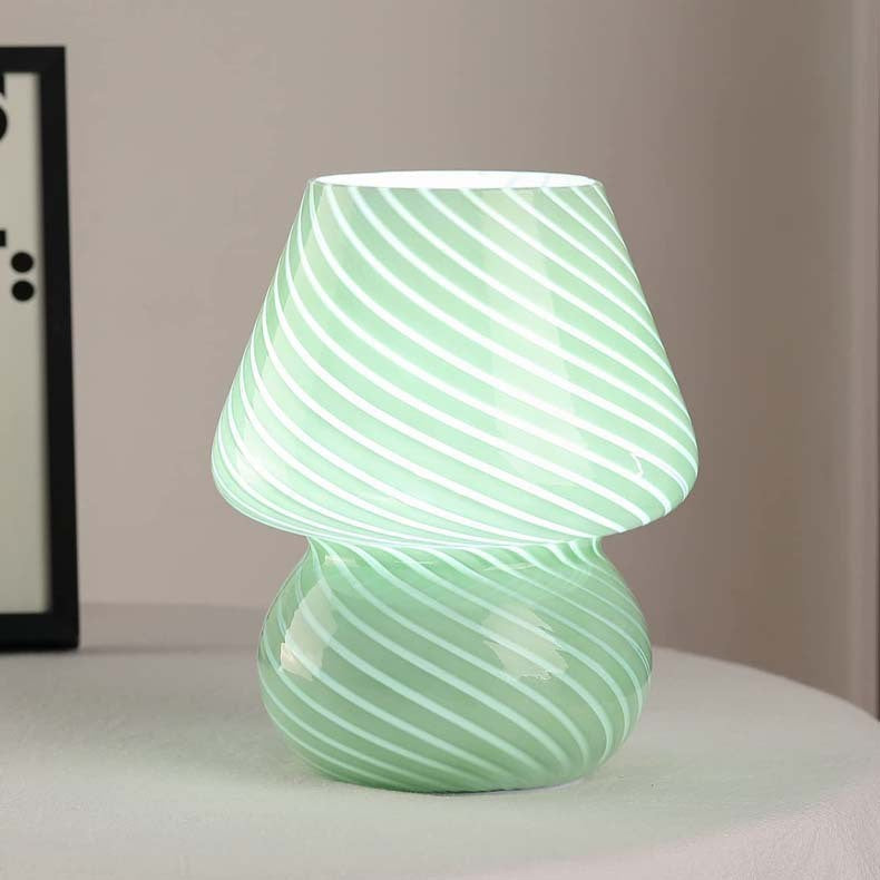 Murano Style Kleine Glaspilz-Tischlampe - Plug-in