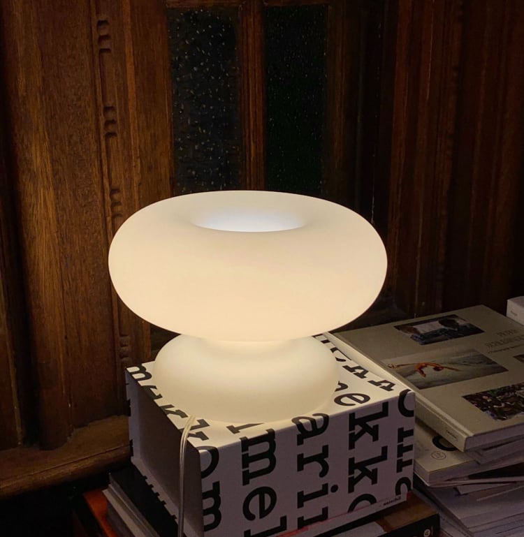 Donut Glas Pilz Tischlampe - Plug-in