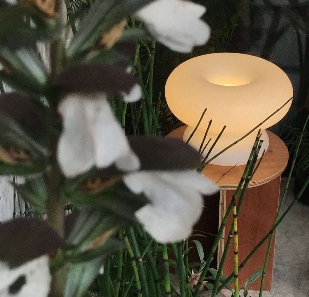 Donut Glas Pilz Tischlampe - Plug-in