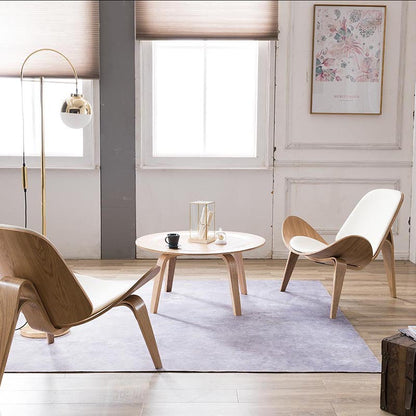 MP Shell Chair - Classic Loungesessel | Lesestuhl in Leder